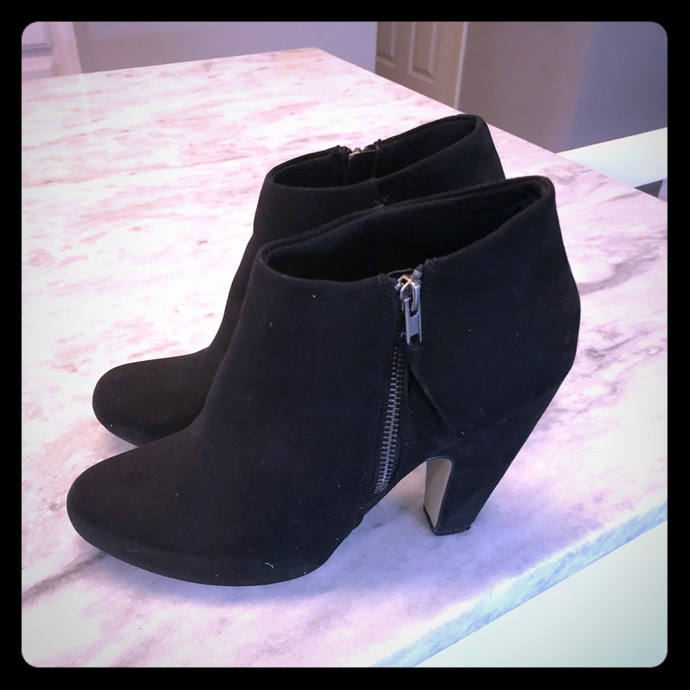 Madden Girl Black Suede Booties